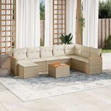 vidaXL 9-dijelni set vrtnih sofa s jastucima bež od poliratana | shoptok.hr
