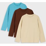 Sinsay Pamučne loose fit majice dugih rukava 3 pack Slike