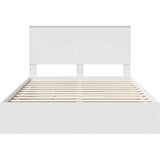 Krevet s od storage Bijelo 140 x 190 cm Konstruirano drvo | Eponuda.com
