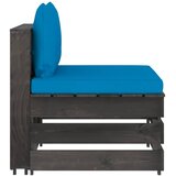  Modularna srednja sofa s jastucima od sivo impregniranog drva Plava | shoptok.hr