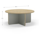 Marckeric Svetlo zelena/v naravni barvi okrogla mizica ø 80 cm Hillary – | Shoptok.si