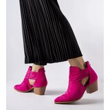Gemre Pink block-heeled ankle boots Quraishi | ePonuda.com