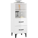  Komoda sjajna bijela 34,5x34x90 cm od konstruiranog drva | shoptok.hr