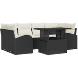  Sjedeća garnitura za vrt 7 kom. Crna Poli Ratan 234 x 124 x 85 cm | shoptok.hr