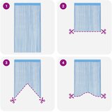  Zavjese od špage 2 kom svijetloplave 100x250 cm | Shoptok.si
