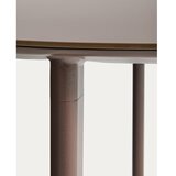 Kave Home Okrogla vrtna miza s stekleno mizno ploščo ø 120 cm Erice – | Shoptok.si