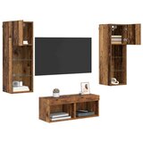 vidaXL TV stene 4 pcs Umetni hrast 40 x 30 x 30 cm Konstruiran les | Shoptok.si