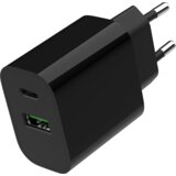  USB punjač 1xType-C + 1xUSB-A fast charger, 20W, black GEMBIRD, TA-UC-PDQC20-01-BK Cijene