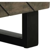 vidaXL Klubska mizica črna 80x50x40 cm trden mangov les | Shoptok.si