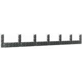  Gabionska košara U-oblika sa 7 stupova 740x20x100 cm željezna | shoptok.hr