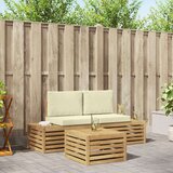  Set vanjskih sofa s jastukom Bijela 59 x 59 x 37 cm Poliester | shoptok.hr