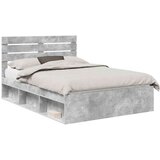  Konstrukcija postelje Beton 140 x 200 cm Masivno borovo les, (5000102648) | Shoptok.si