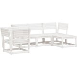 Maison Chic Seti vrtnega pohištva - Vrtna garnitura - Vrtni pohištvo set 5-delna bela trdna borovina, (21816522) | Shoptok.si