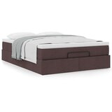 vidaXL Otomanski posteljni okvir z vzmetnico rjav 140x200 cm blago | Shoptok.si