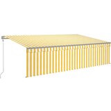  Automatska tenda na uvlačenje s roletom 5 x 3 m žuto-bijela | shoptok.hr