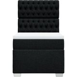  Krevet s oprugama i madracem crni 100 x 200 cm od tkanine | shoptok.hr