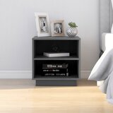  Noćni ormarići 2 kom sivi 40 x 34 x 40 cm od masivne borovine | shoptok.hr