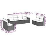  8-dijelni set vrtnih sofa od poliratana s jastucima bež | shoptok.hr