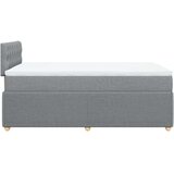 vidaXL Boxspring postelja z vzmetnico svetlo siva 120x190 cm blago | Shoptok.si