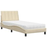  Krevet s madracem Hanko krem 90 x 200 cm od tkanine | shoptok.hr
