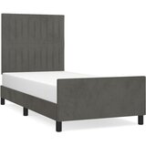  Okvir za krevet bez madraca tamnosivi 90x200 cm baršunasti | shoptok.hr