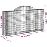  Gabionska košara s lukom 200x30x100/120 cm pocinčano željezo | shoptok.hr