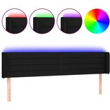 Maison Chic LED posteljno vzglavje - Vzglavna omarica črno 203x16x78/88 cm blago, (22077873) | Shoptok.si