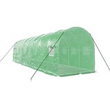  Rastlinjak z jeklenim ogrodjem zelen 16 m² 8x2x2 m | Shoptok.si