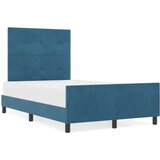  Postelja Temno Modra 120x200 cm Žamet, (22048980) | Shoptok.si