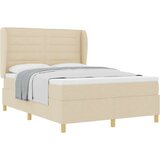  Box Spring postelja z vzmetnico Krem 160x200 cm Tkanina, (22051730) | Shoptok.si