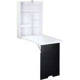 HOMCOM Pisalna miza MDF 60D x 94,5Š x 147V cm črna+bela, (5000243030) | Shoptok.si