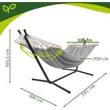 Gardlov dvostruka viseća mreža 200x150 cm s čeličnim postoljem, nosivost 250 kg Slike