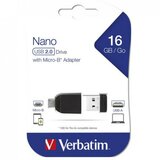 Verbatim USB flash nano/16GB/sa micro OTG sa adapterom ( UFV49821 ) cene