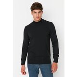 Trendyol Navy Blue Men's Slim Fit Half Turtleneck Basic Knitwear Sweater Cene