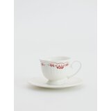 Reserved porcelanasta skodelica s krožnikom - burgundy Cene