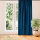  Curtain MILANA color indigo style classic dragon tape transparent 10 cm with fringe 3 cm chenille 220x245 HOMEDE | shoptok.hr