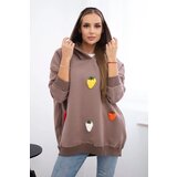 Kesi Insulated sweatshirt with mocha motif of strawberries | Shoptok.si