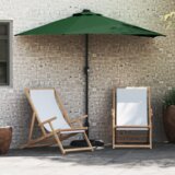 vidaXL vrtni suncobran zelena 294 x 150 x 223 cm tkanina | shoptok.hr