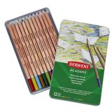 DERWENT boje drvene aquarelle 12boja u metalnoj kutiji academy 2301941 Cene