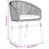  Vrtni set za objed 9 kom. Smeđa Čelik s prahom premazan | shoptok.hr