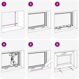  Unutarnja boja prozora u podrumu bijela RISOR 60 x 45 cm - Bijela 60 x 45 cm s trostrukim staklenjem | shoptok.hr