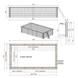  Drveni bazen AQUA 7x3,75 - V.1,45 m - sidrenje betoniranjem | shoptok.hr