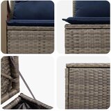  Set sofe 7 kom. Siva i tamnoplava 118 x 62 x 69 cm | Shoptok.si