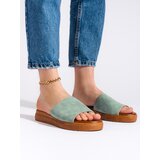 Shelvt Green women's platform flip-flops Cijene