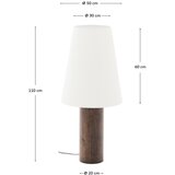 Kave Home Bela/v temni naravni barvi stoječa svetilka s tekstilnim senčilom (višina 110 cm) Marga – | Shoptok.si