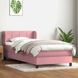 Box spring postelja z vzmetnico roza 90x210 cm žamet, (21792920) | Shoptok.si