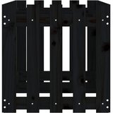  Povišena vrtna gredica crna 150x50x50 cm masivna borovina | shoptok.hr