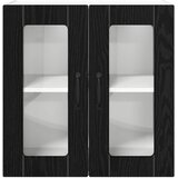  Zidni stakleni ormarić Lucca Crni hrast 60 x 31 x 60 cm | shoptok.hr
