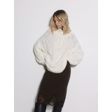 Reserved Suknja s čipkom - tamnosmeđe | shoptok.hr