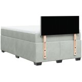 Box spring krevet s madracem svjetlosivi 120x200 cm baršunasti | shoptok.hr